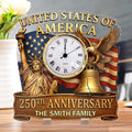 USA 250th Anniversary - Personalized Acrylic Desk Clock