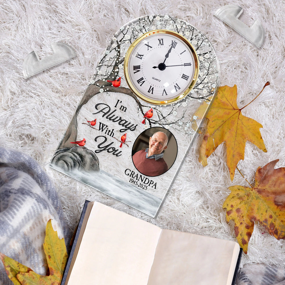 In Loving Memory I'm Always With You - Personalized Acrylic Photo Desk Clock